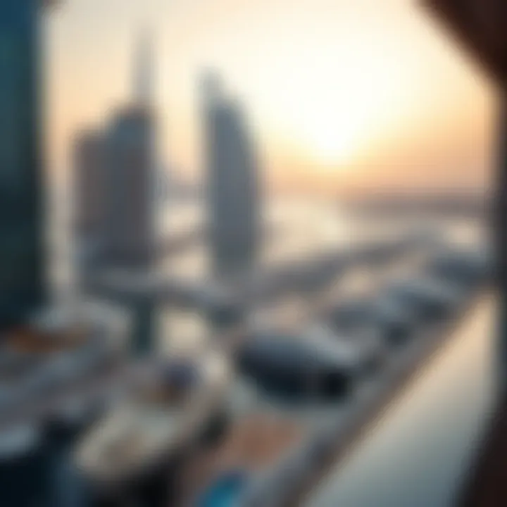 Breathtaking view from JW Marriott Dubai Marina overlooking the marina