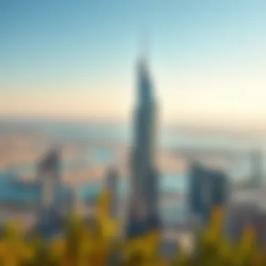 Lake City Tower Amongst Dubai's Skyline Panoramic skyline view featuring Lake City Tower