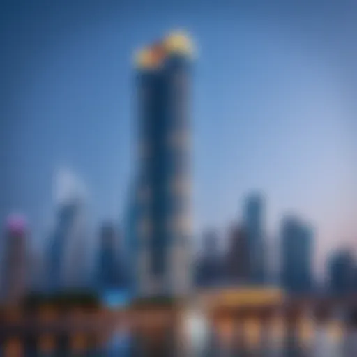 Lake City Tower: A Jewel in the Dubai Skyline Stunning view of Lake City Tower against the Dubai skyline
