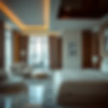 Luxurious interior of Marina hotel apartment