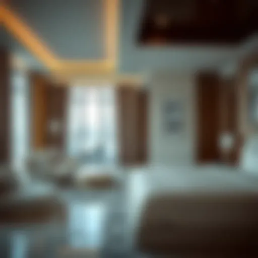 Luxurious interior of Marina hotel apartment