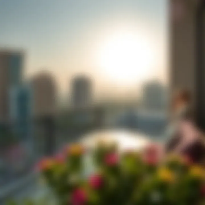 Scenic view from the balcony of Mercure Dubai Barsha Apartments