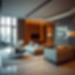 Luxurious living space at Mercure Dubai Barsha Apartments