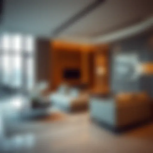 Luxurious living space at Mercure Dubai Barsha Apartments