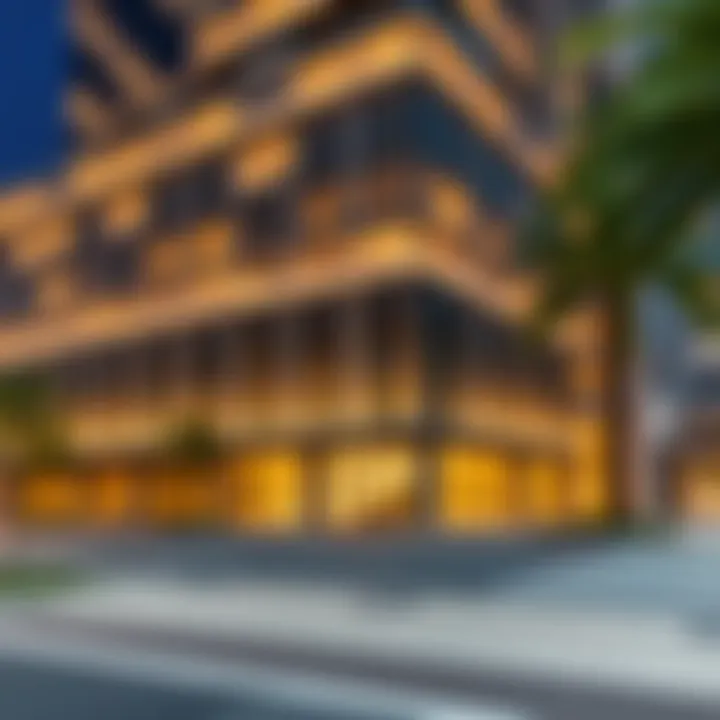 Exterior shot of MM Tower Deira highlighting its modern facade