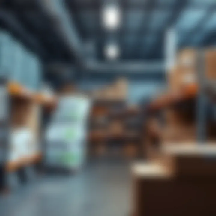 An organized storage facility showcasing various packing solutions