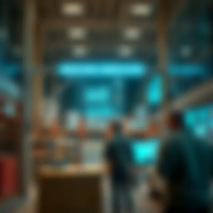 A team of professionals using technology to track logistics