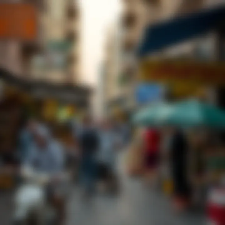 Vibrant Market Scene in Deira A vibrant market scene in Deira, highlighting local culture and amenities