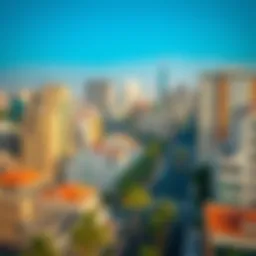 A beautiful skyline view of Deira, showcasing traditional and modern architecture