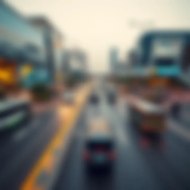 Transport links around Grand City Mall including roads and public transport