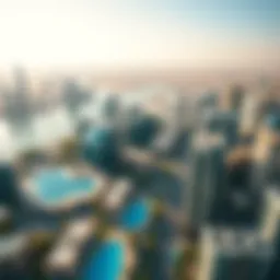 Aerial view of Dubai's skyline showcasing iconic properties