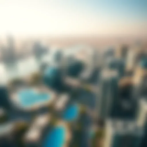 Iconic Dubai Skyline and Real Estate Highlights Aerial view of Dubai's skyline showcasing iconic properties