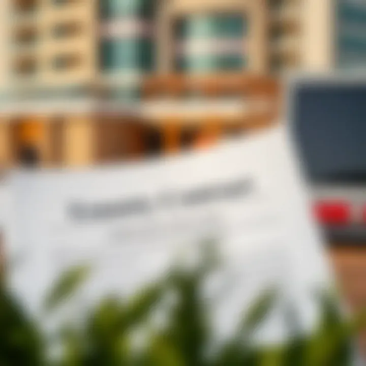 Visual representation of a tenancy contract in Dubai