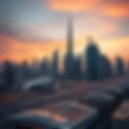 Stunning skyline of Dubai with modern architecture