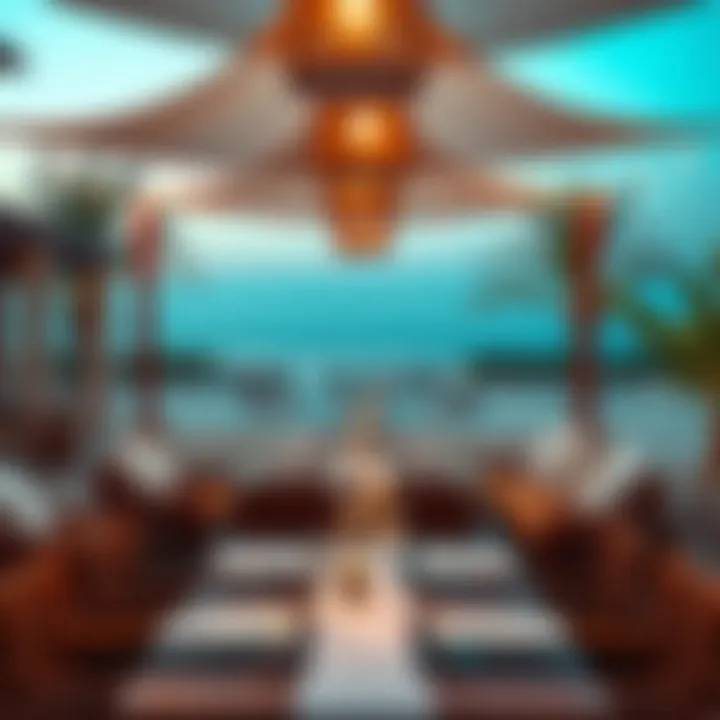 Outdoor Dining at Nurai Island Resort Charming outdoor dining area at a luxury resort on Nurai Island