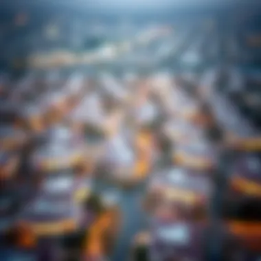 Aerial View of Dubai Neighborhood Aerial view of a bustling Dubai neighborhood highlighting real estate opportunities