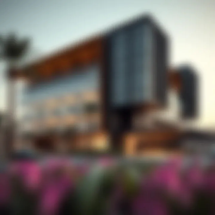 Architectural rendering of a modern pantheon development project