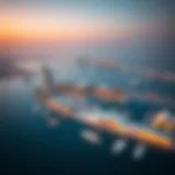 Aerial View of Pearl Dubai Aerial view of Pearl Dubai showcasing its modern architecture