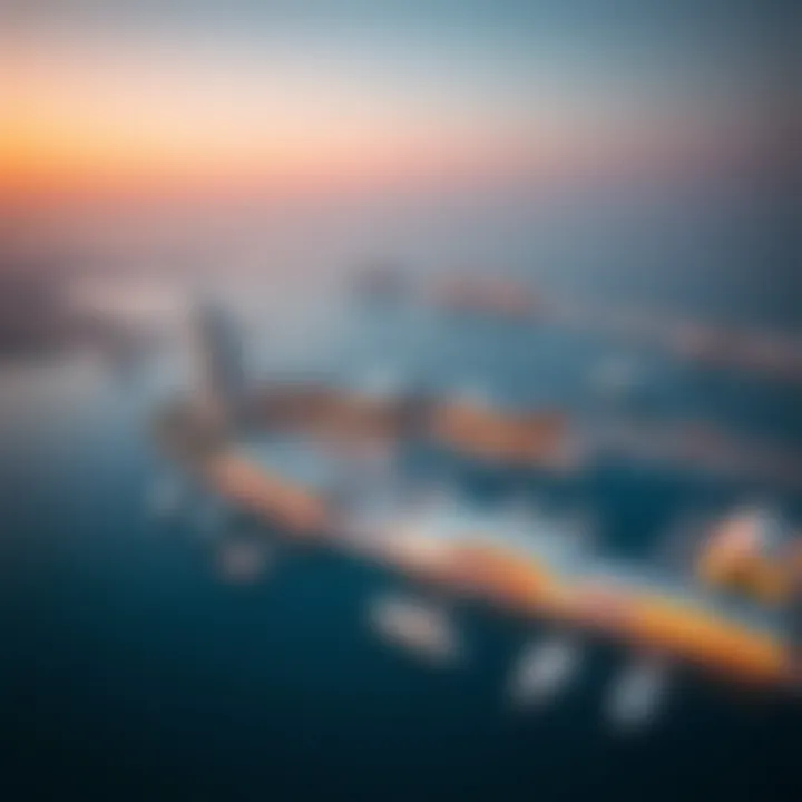 Aerial View of Pearl Dubai Aerial view of Pearl Dubai showcasing its modern architecture