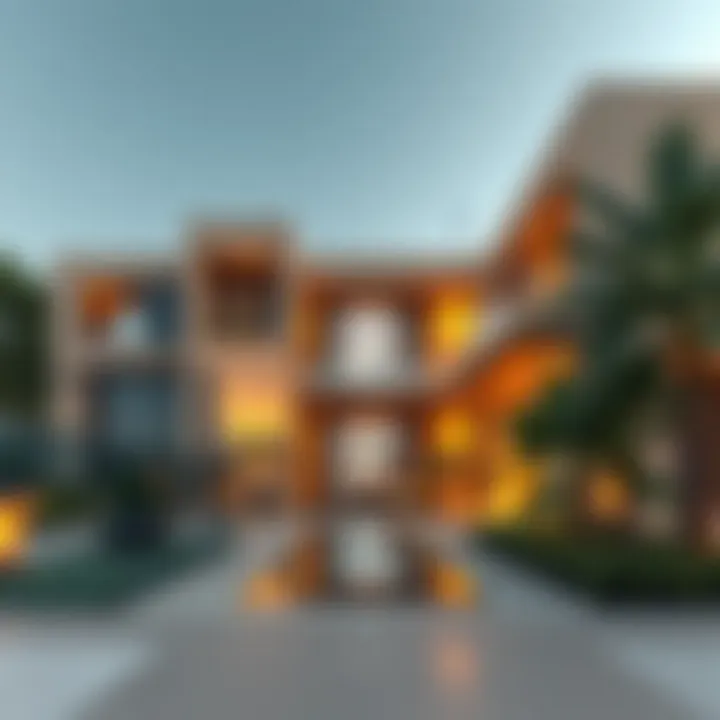 A modern architectural design of a Portman Ellington property.