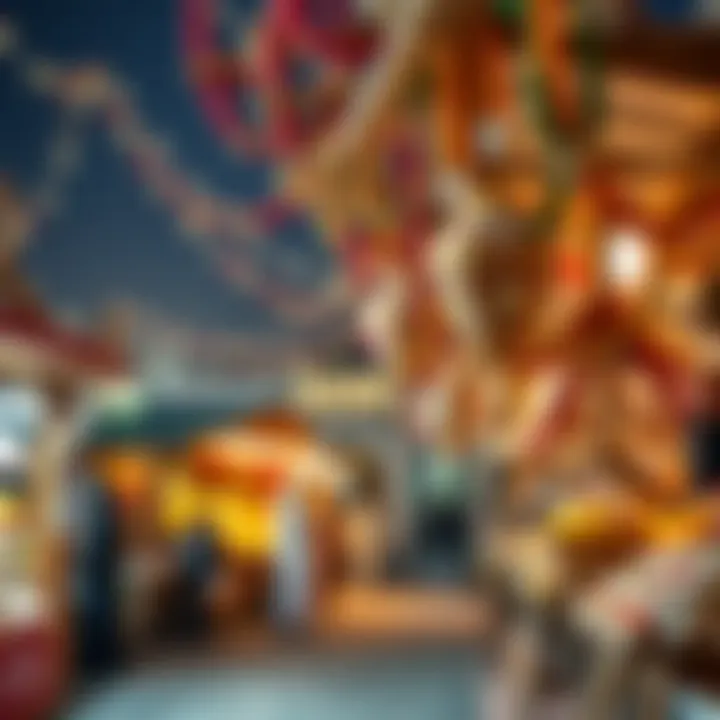 A festive market showcasing traditional Emirati decorations during public holidays