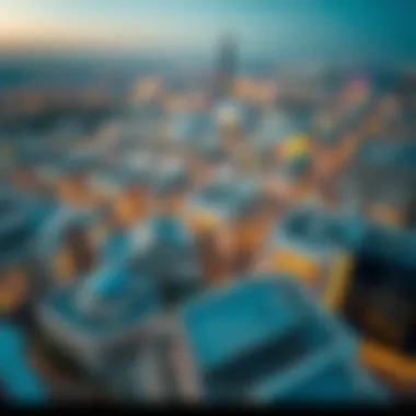 Panoramic view of Al Qusais from Rahaf Tower's rooftop