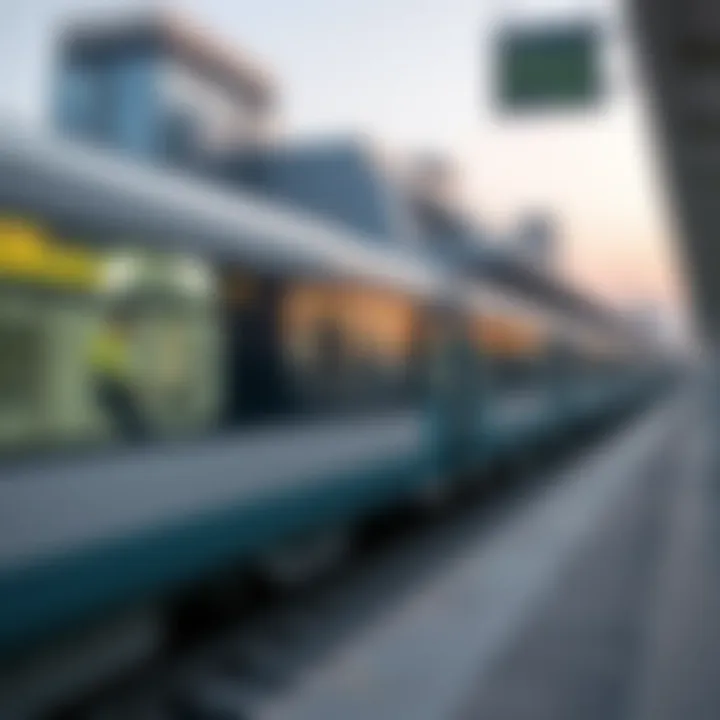 Visual representation of sustainable transport initiatives at Rashidiya Metro Station