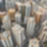 Aerial Perspectives of Bur Dubai's Diverse Accommodations Aerial view of Bur Dubai showcasing various residential buildings