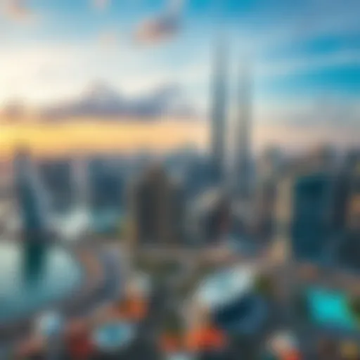 Aerial view of Dubai skyline showcasing luxury developments