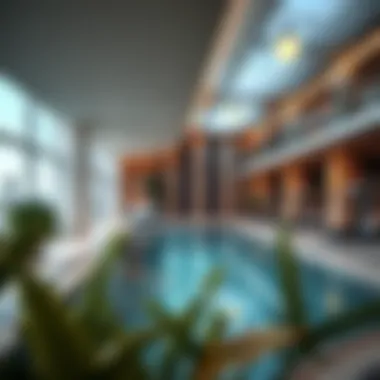 Amenities available at Savoy Park Hotel Apartments, including pool and fitness center