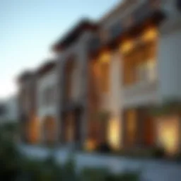 Exterior view showcasing the architectural elegance of Shorooq Villas