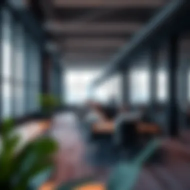 Collaborative Office Space Modern office interior in a single business tower promoting collaboration