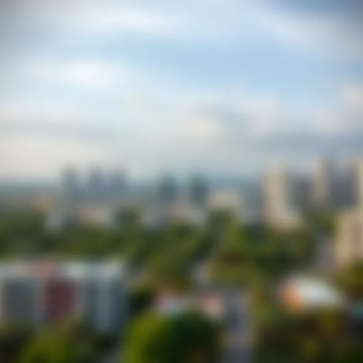 Panoramic skyline view from Sobha Hartland Greens Building 6