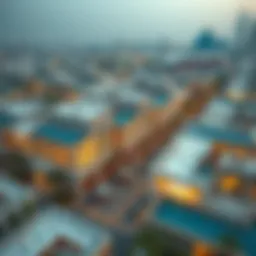 Aerial view of Souq Badr showcasing modern architecture