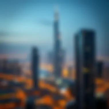 Panoramic view of Dubai showcasing the Tecom area