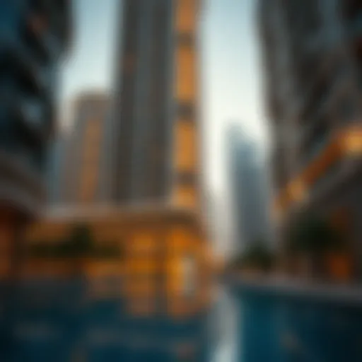 Architectural Marvel of The Address Dubai Mall Residences Stunning architectural view of The Address Dubai Mall Residences