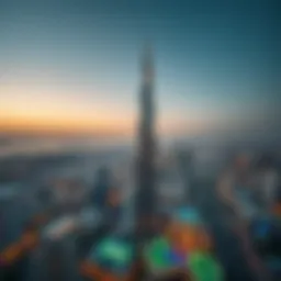 Aerial view of the Burj Khalifa showcasing its architectural grandeur