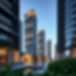 Stunning architectural view of The Cove Dubai showcasing its modern elegance