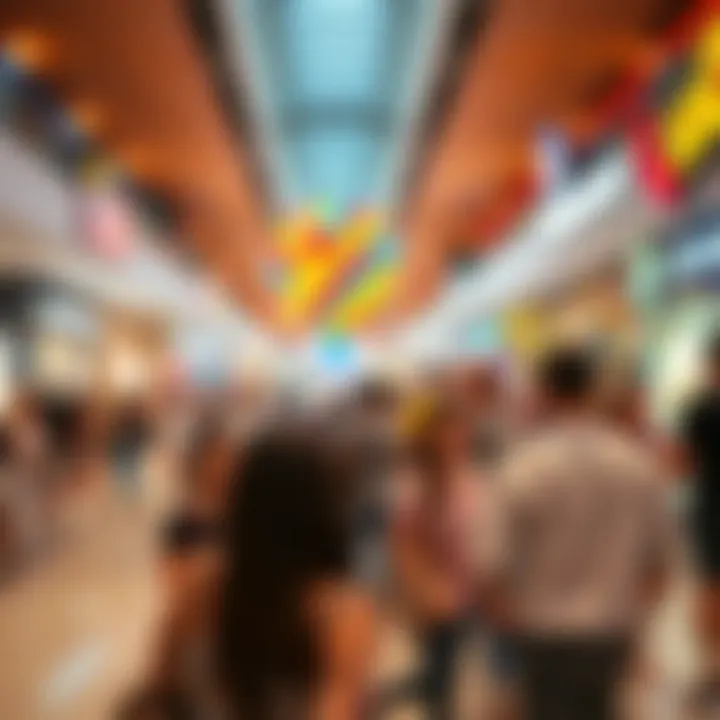 Visitors enjoying leisure activities at Dubai Mall's entertainment facilities.