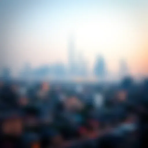 A panoramic view of Dubai's skyline showcasing residential areas