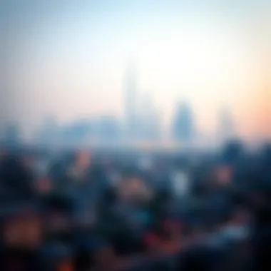 Dubai Skyline and Residential Neighborhoods A panoramic view of Dubai's skyline showcasing residential areas