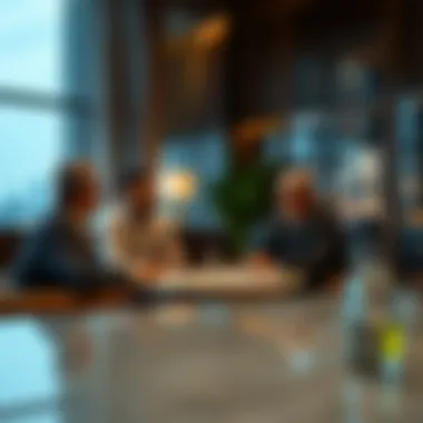 Business professionals discussing investment opportunities