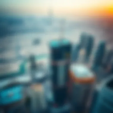 Aerial View of Dubai's Skyline Aerial view of Dubai's skyline showcasing real estate development