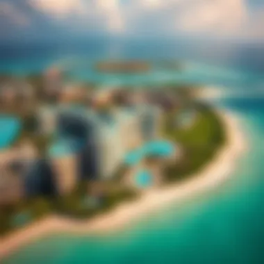 Aerial Perspective of Luxury Living Aerial view showcasing The Royal Atlantis Resort and its surroundings