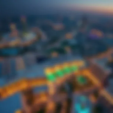 Strategic Location and Urban Integration Aerial view of The Terraces Meydan highlighting its strategic location within Dubai