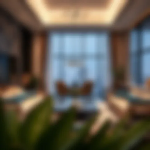 Luxurious living room interior showcasing modern design at The Terraces Meydan