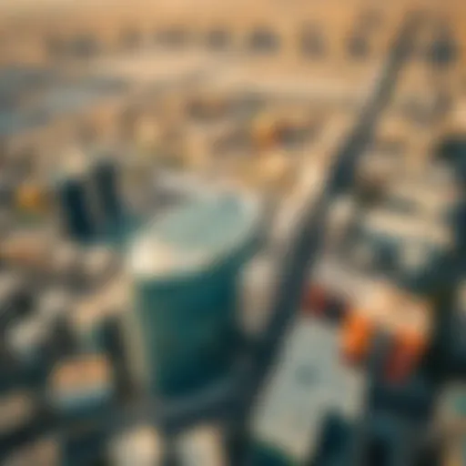 Aerial view of Al Nahda showcasing its urban landscape