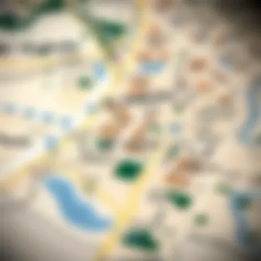 Geographical Layout of Al Nahda Map highlighting the geographical features of Al Nahda