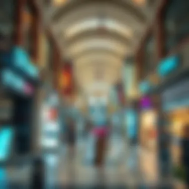 Vibrant Shopping Atmosphere in City Centre Deira Interior shot of the bustling shopping area during peak hours