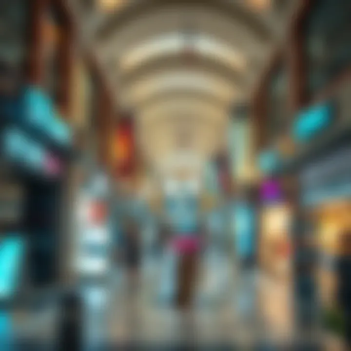 Vibrant Shopping Atmosphere in City Centre Deira Interior shot of the bustling shopping area during peak hours